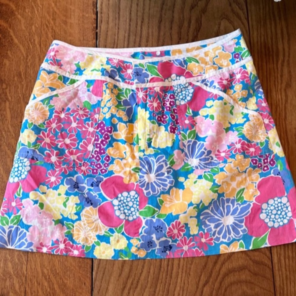 VTG Lilly Pulitzer White Tag Skirt with skort liner